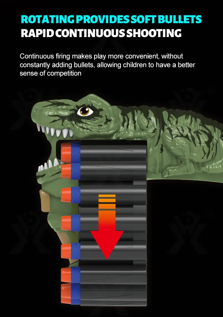 Soft Bullet Gun Toy with Dinosaur Shape (TG3992396) — product detail panel 3