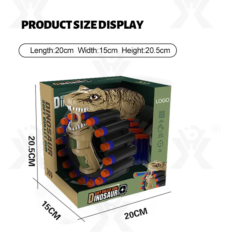 Soft Bullet Gun Toy with Dinosaur Shape (TG3992396) — product detail panel 8