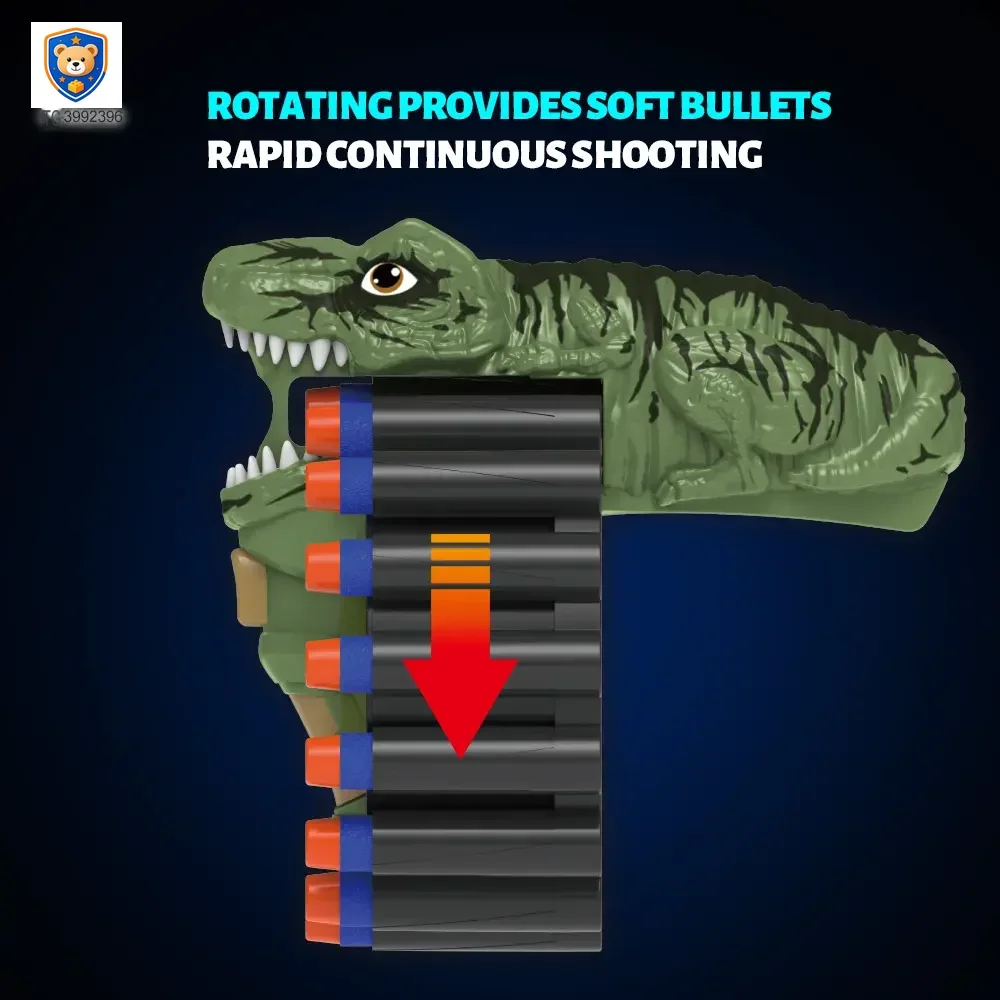 Soft Bullet Gun Toy with Dinosaur Shape — product view 5