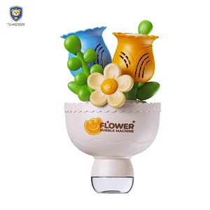 Electric Handheld Flower Bubble Machine Toy