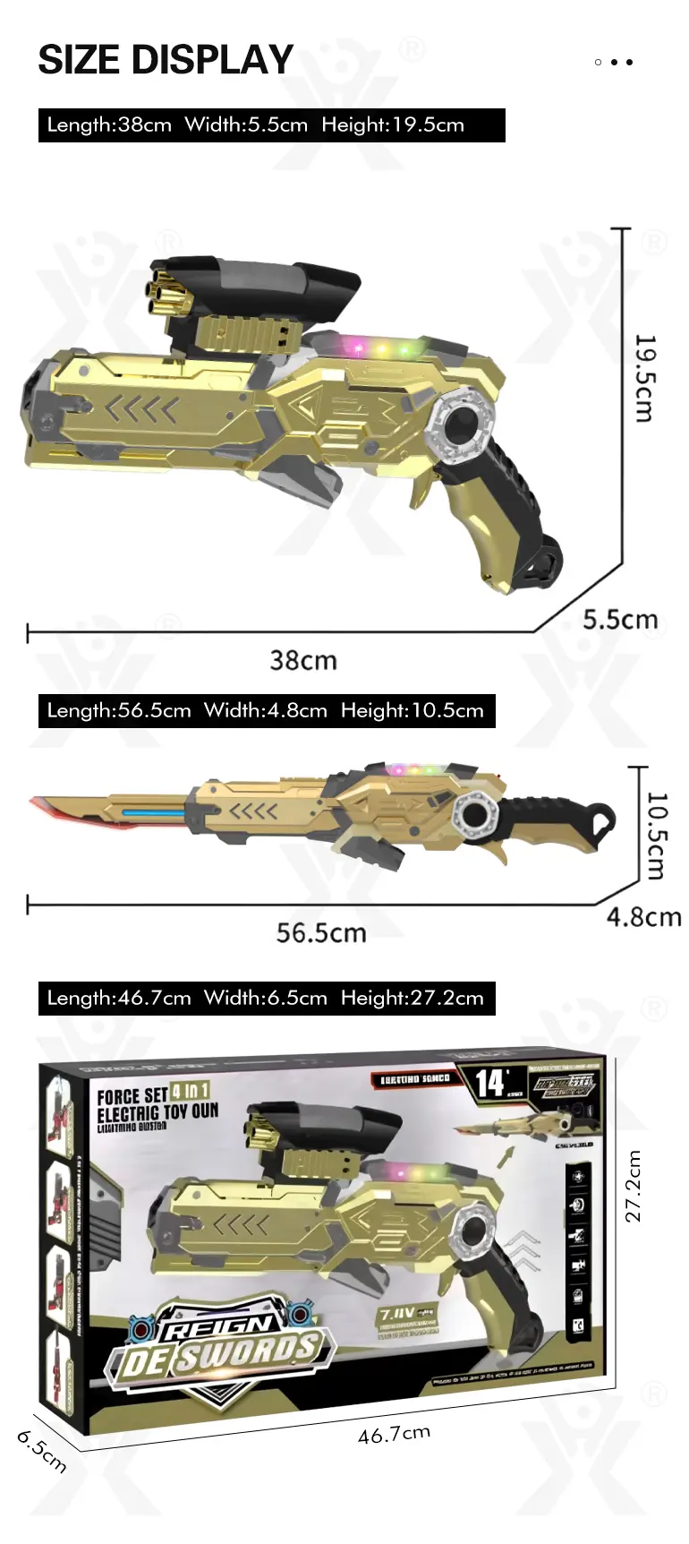 4-in-1 Multi-Functional Deformation Toy Guns (TG5020347) — product detail panel 14