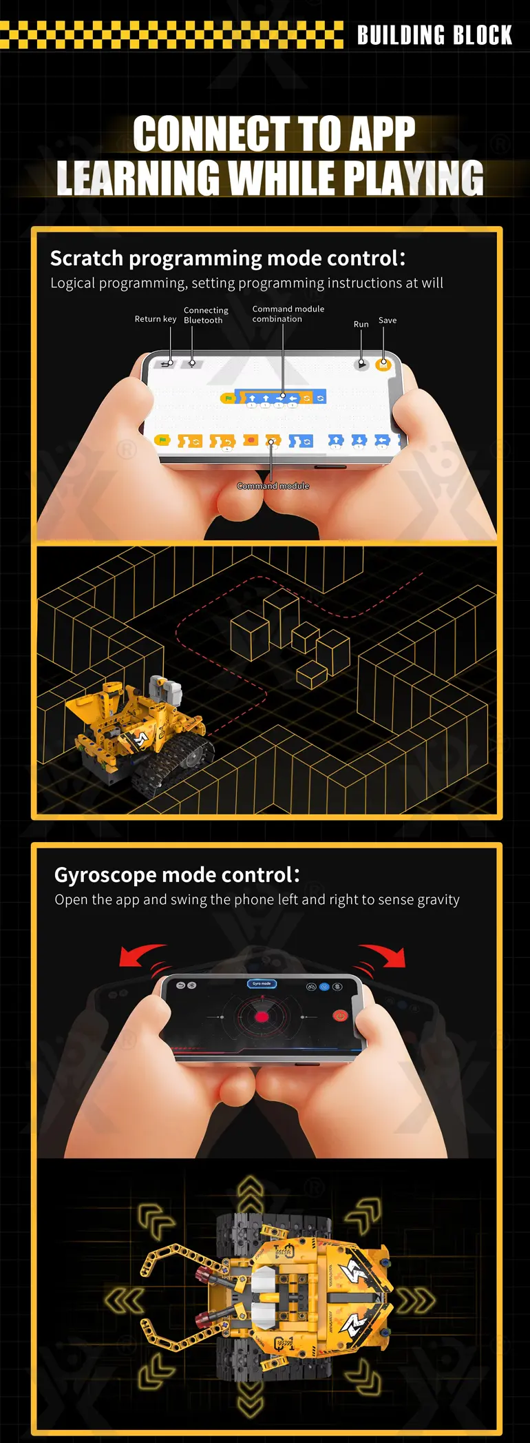 5-in-1 Robot Building Set, Remote and App Control Compatible (TG4989967) — product detail panel 3