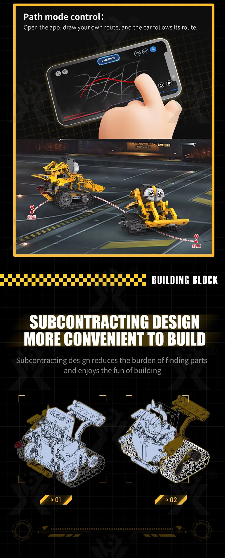 5-in-1 Robot Building Set, Remote and App Control Compatible (TG4989967) — product detail panel 4