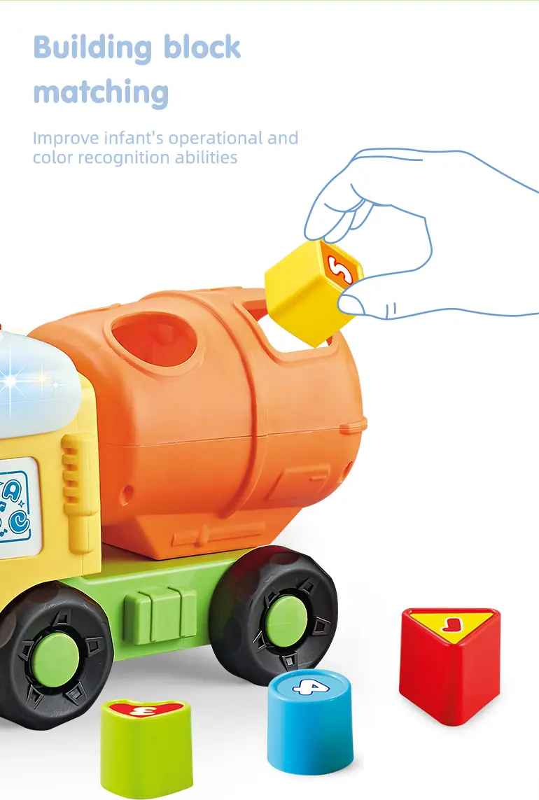 Shape Matching Vehicle Toy, Musical Building Block Car Toy (TG4445015) — product detail panel 2