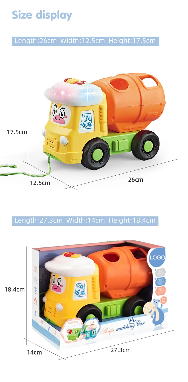 Shape Matching Vehicle Toy, Musical Building Block Car Toy (TG4445015) — product detail panel 6