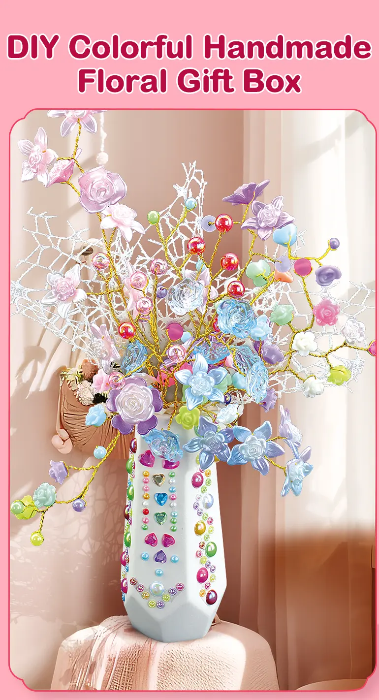 DIY Handmade Floral Toy, Beaded Bouquet Craft Kit (TG4456179) — product detail panel 1