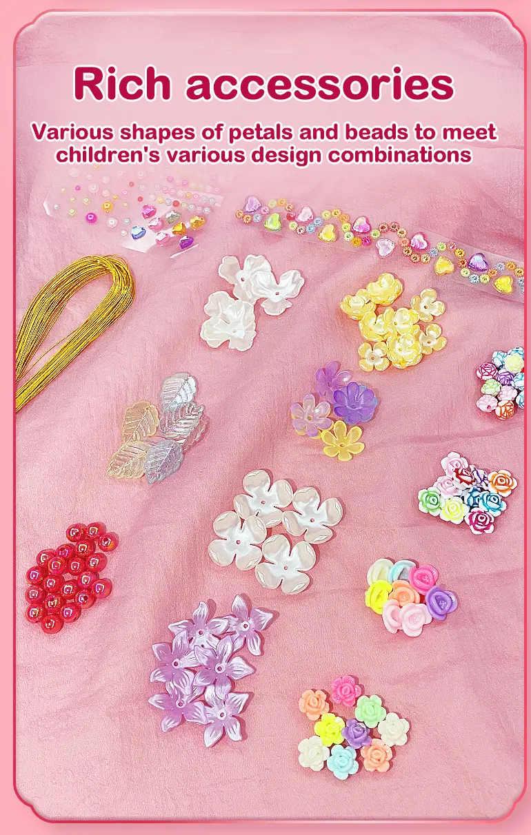 DIY Handmade Floral Toy, Beaded Bouquet Craft Kit (TG4456179) — product detail panel 2