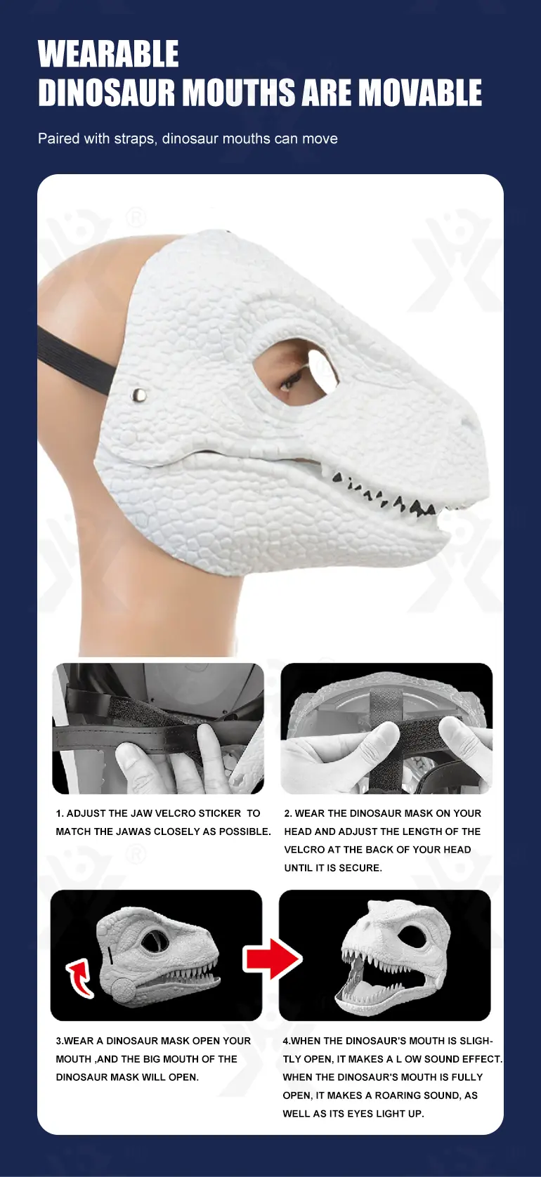 DIY Dinosaur Mask with Movable Jaw (TG493420802) — product detail panel 6