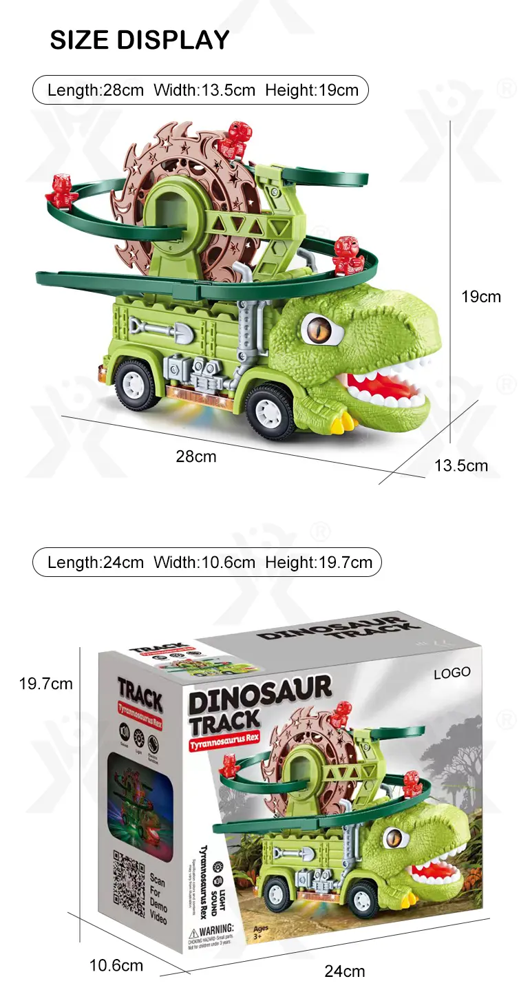 Dinosaur Slide Track Car Toys Set (TG5020499) — product detail panel 11