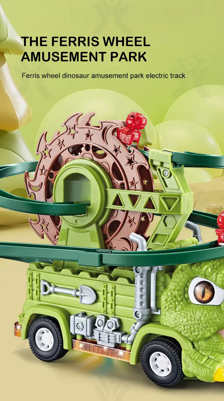 Dinosaur Slide Track Car Toys Set (TG5020499) — product detail panel 3
