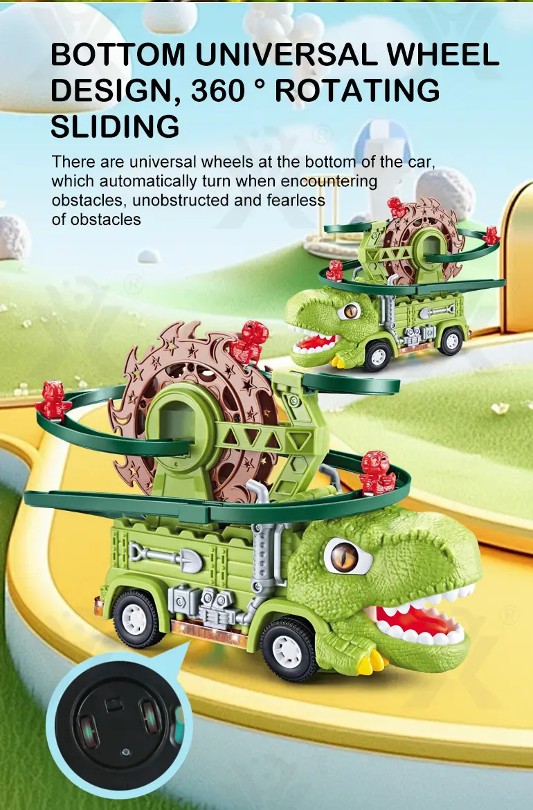 Dinosaur Slide Track Car Toys Set (TG5020499) — product detail panel 6