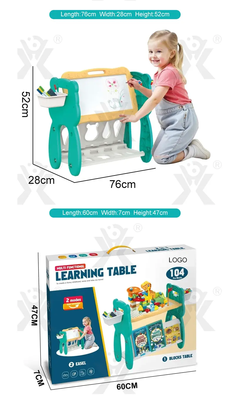 Multi-Functional Learning Table & Art Easel, Drawing Board & Building Blocks Set Toy- Educational Toys Factory Supply (TG5087197) — product detail panel 9