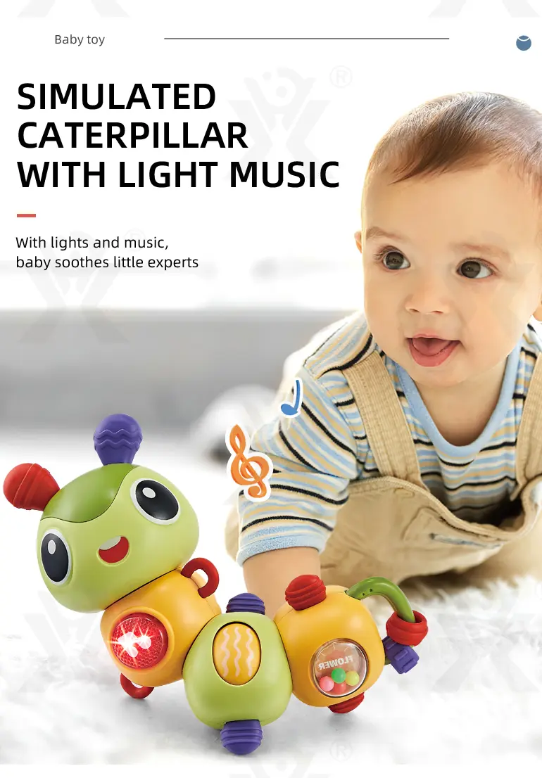 Electric Caterpillar Toy with Music, Sound, Lighting, and 360 Degree Rotation (TG4164697) — product detail panel 4