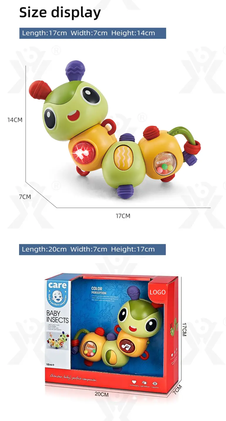 Electric Caterpillar Toy with Music, Sound, Lighting, and 360 Degree Rotation (TG4164697) — product detail panel 7