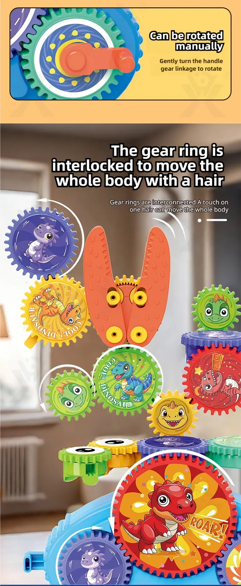 Kids Electric Rotating Gear Building Block Toy, 6 in 1 Educational Construction Toy Set (TG493420801) — product detail panel 3
