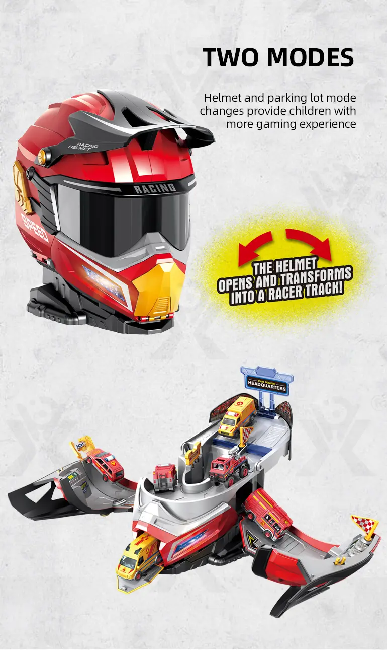2-in-1 Helmet Transforms Racer Track Set (TG4371411) — product detail panel 3