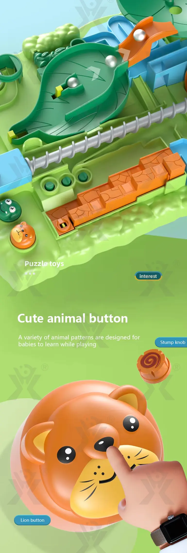 Interactive Jungle Adventure Ball Maze Board Game- Educational Children’s Toys (TG4520702) — product detail panel 2