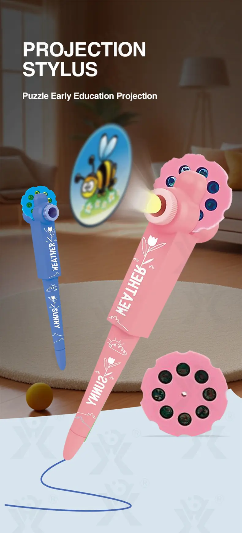 Multifunctional Projection Pen Toy -Educational Toys Supply (TG4518569) — product detail panel 1