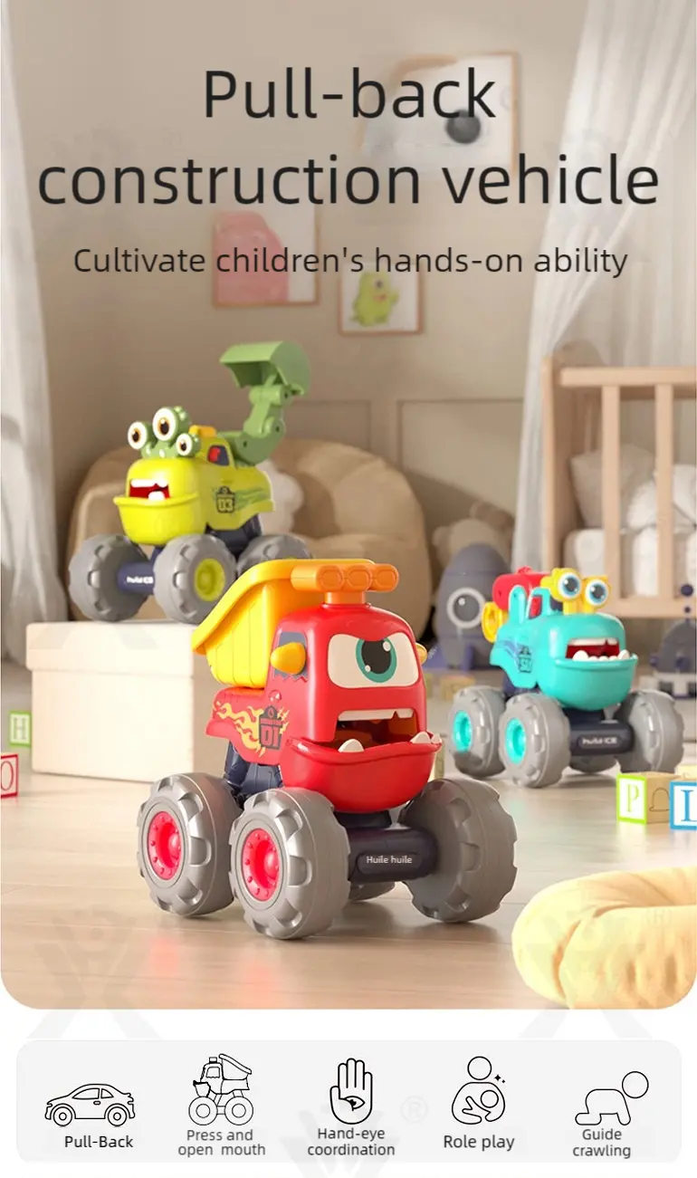 Pull Back Monster Car Toy, Fun Monster Construction Truck (TG4213269) — product detail panel 1