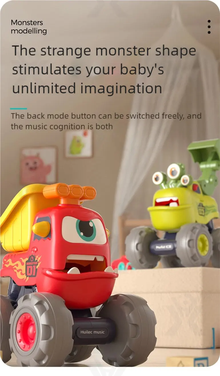 Pull Back Monster Car Toy, Fun Monster Construction Truck (TG4213269) — product detail panel 2