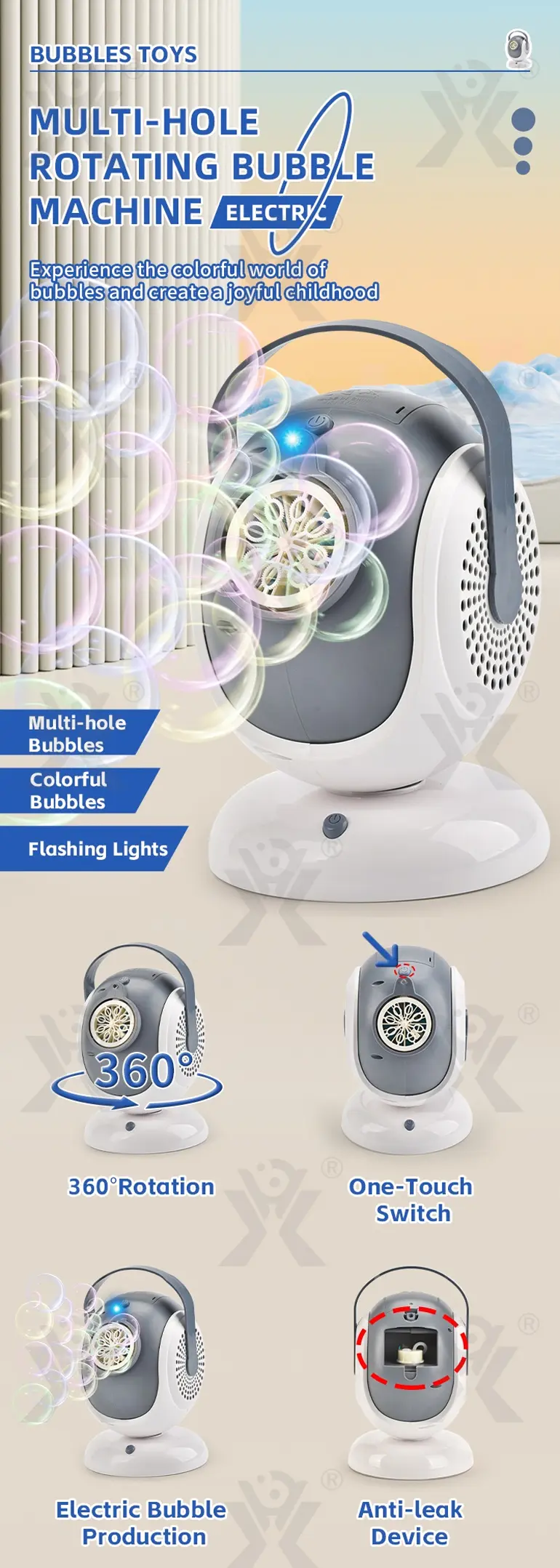Automatic Rotating Bubble Machine (TG4511506) — product detail panel 1