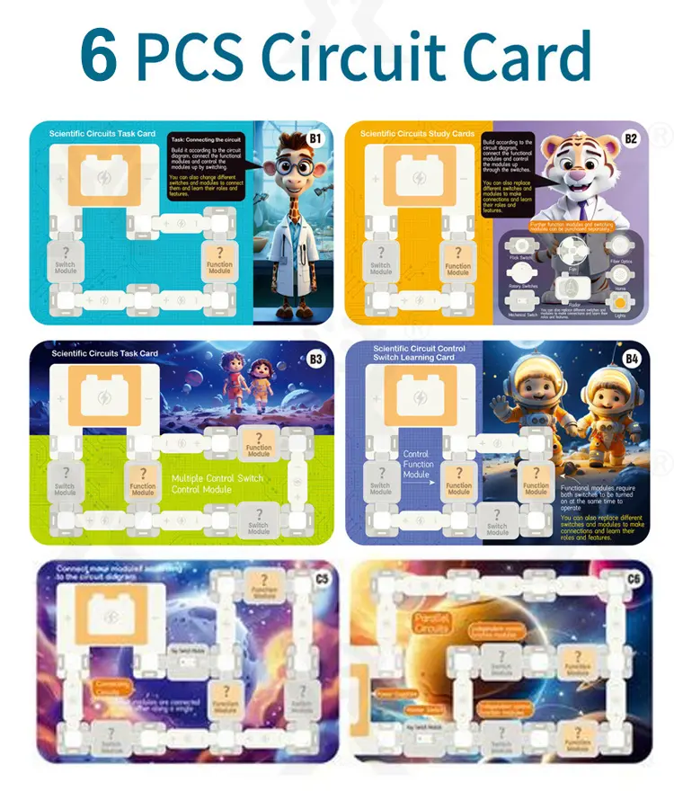 Science Toy Set, DIY Scientific Circuits Set, 45 Pieces, 6 Cards (TG5021039) — product detail panel 5