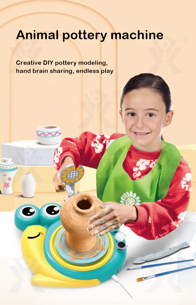 Pottery Machine Toy, Snail Shaped, For Kids (TG4358668) — product detail panel 1