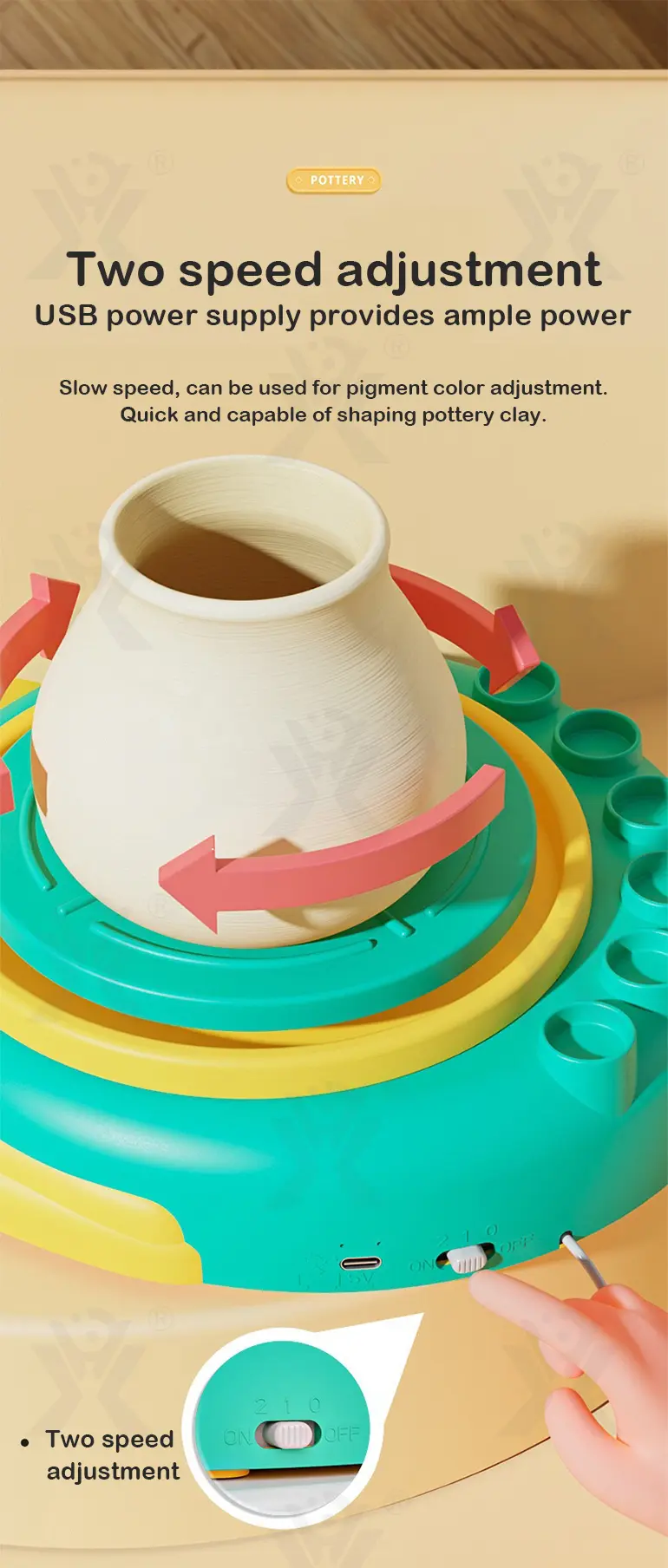 Pottery Machine Toy, Snail Shaped, For Kids (TG4358668) — product detail panel 7