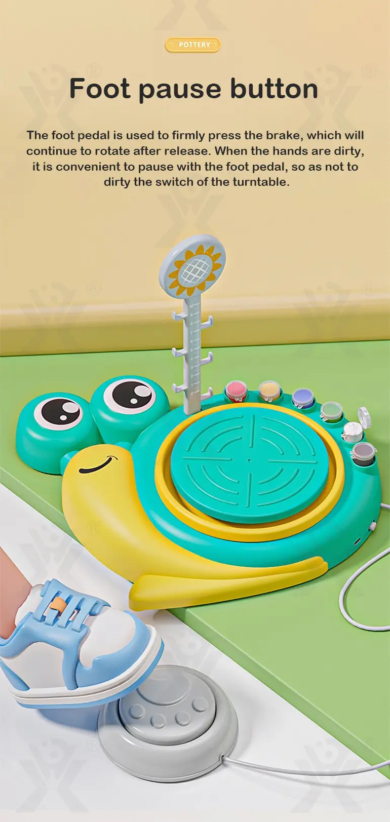 Pottery Machine Toy, Snail Shaped, For Kids (TG4358668) — product detail panel 8