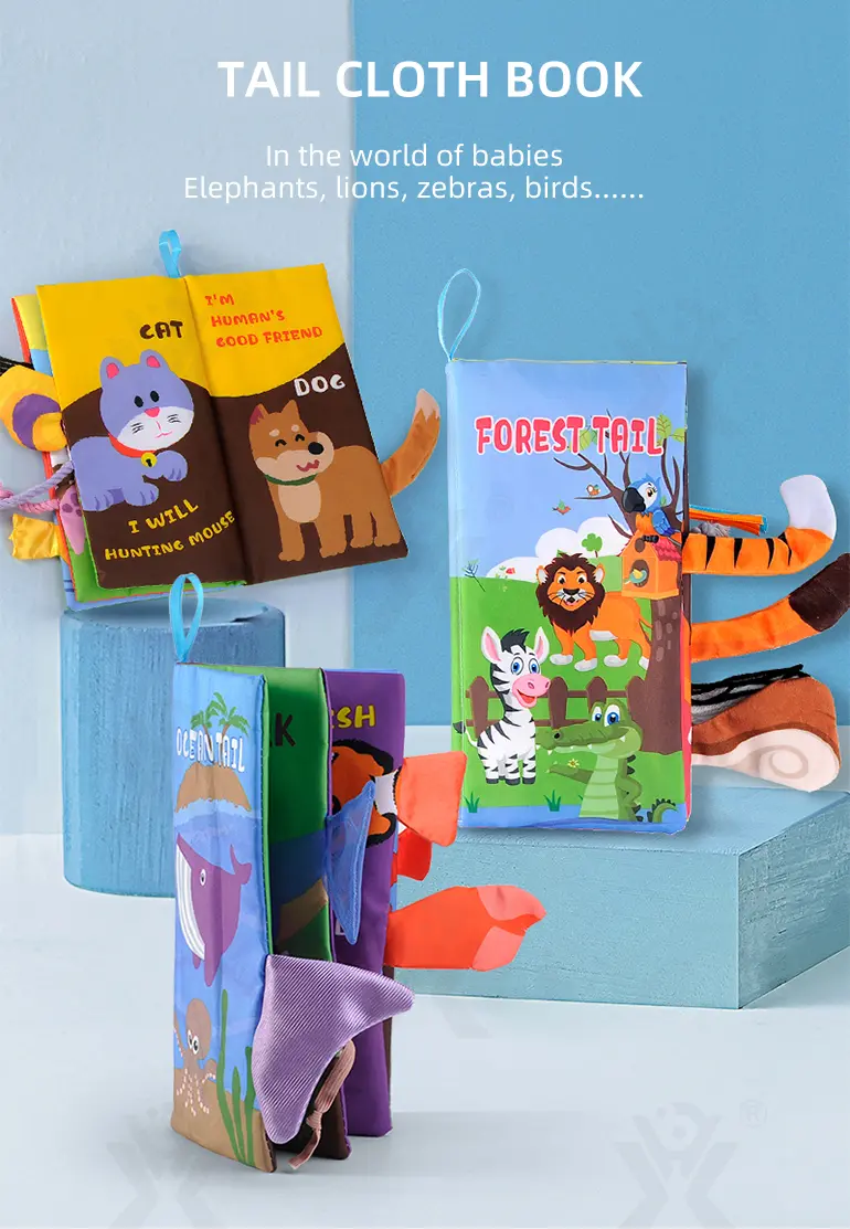 Animal Washable Tails Cloth Book Touch (TG2118106) — product detail panel 1