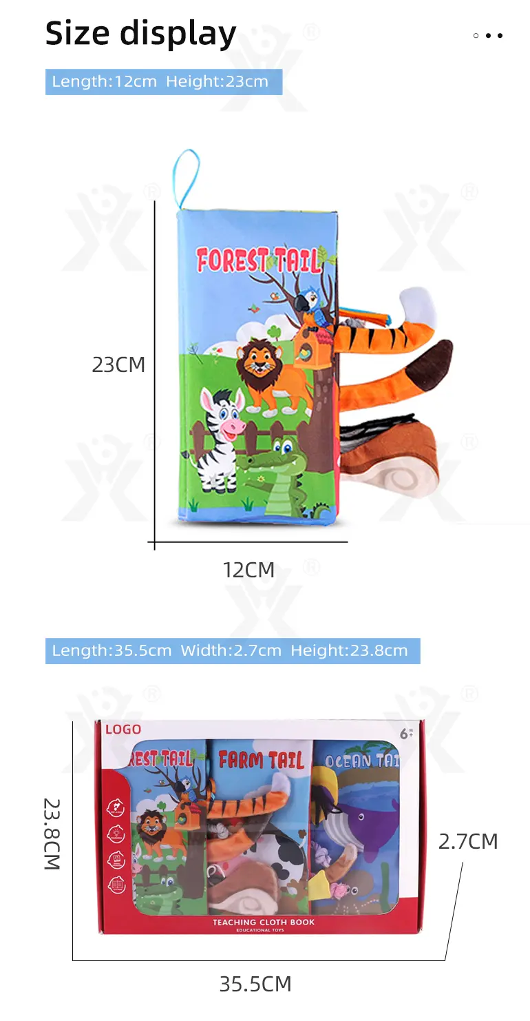 Animal Washable Tails Cloth Book Touch (TG2118106) — product detail panel 10