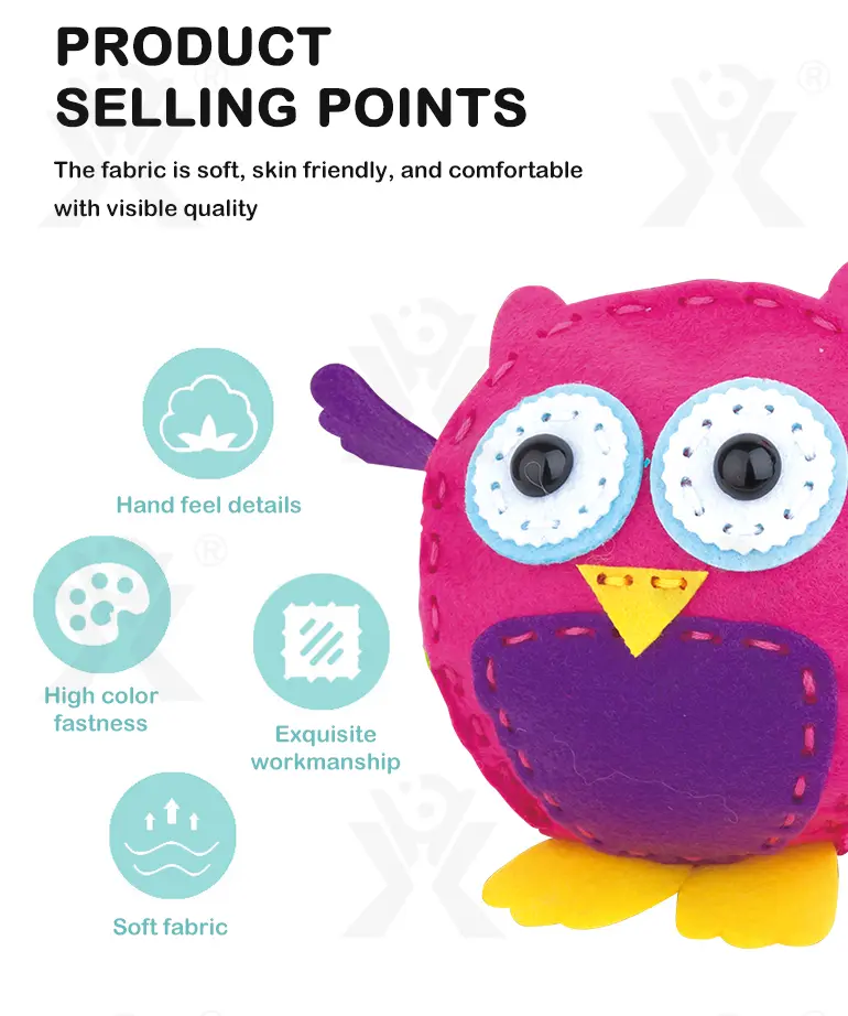 DIY Owl Doll Toy, Sewing Kit (TG4008049) — product detail panel 2