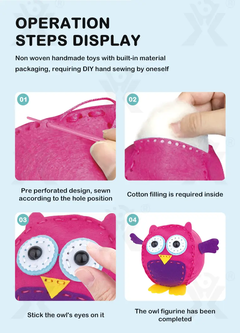DIY Owl Doll Toy, Sewing Kit (TG4008049) — product detail panel 3
