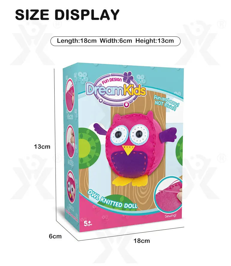 DIY Owl Doll Toy, Sewing Kit (TG4008049) — product detail panel 6