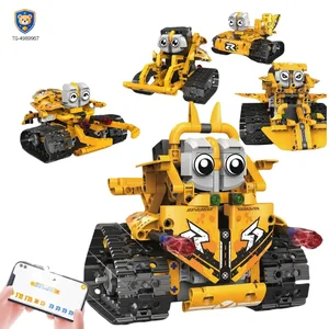 5-in-1 Robot Building Set, Remote and App Control Compatible