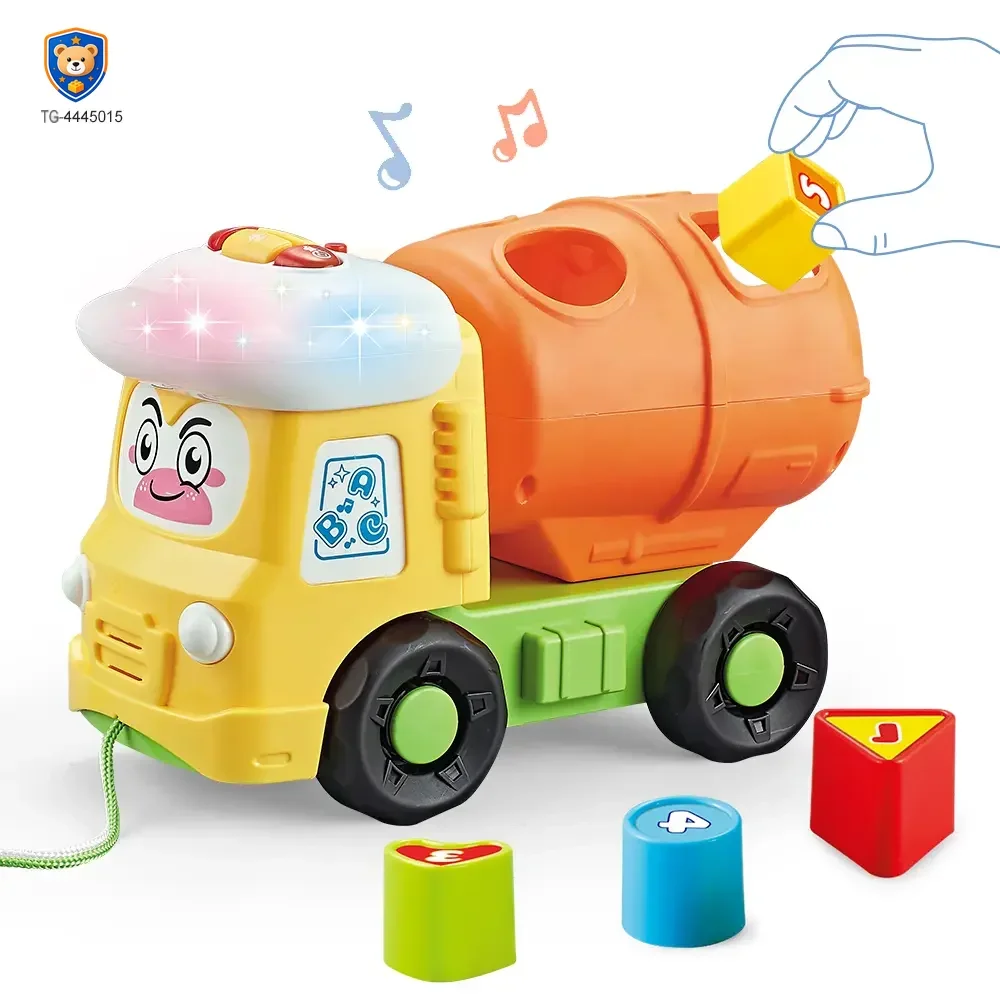 Shape Matching Vehicle Toy, Musical Building Block Car Toy — product view 1