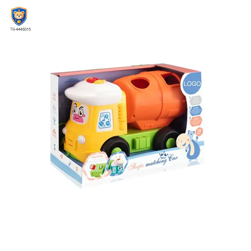 Shape Matching Vehicle Toy, Musical Building Block Car Toy — product view 3