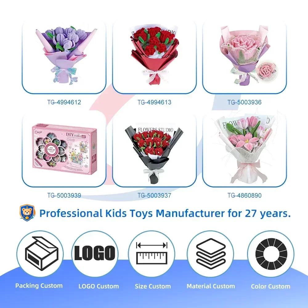 DIY Handmade Floral Toy, Beaded Bouquet Craft Kit — product view 5