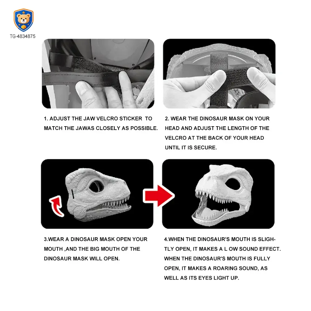 DIY Dinosaur Mask with Movable Jaw — product view 4