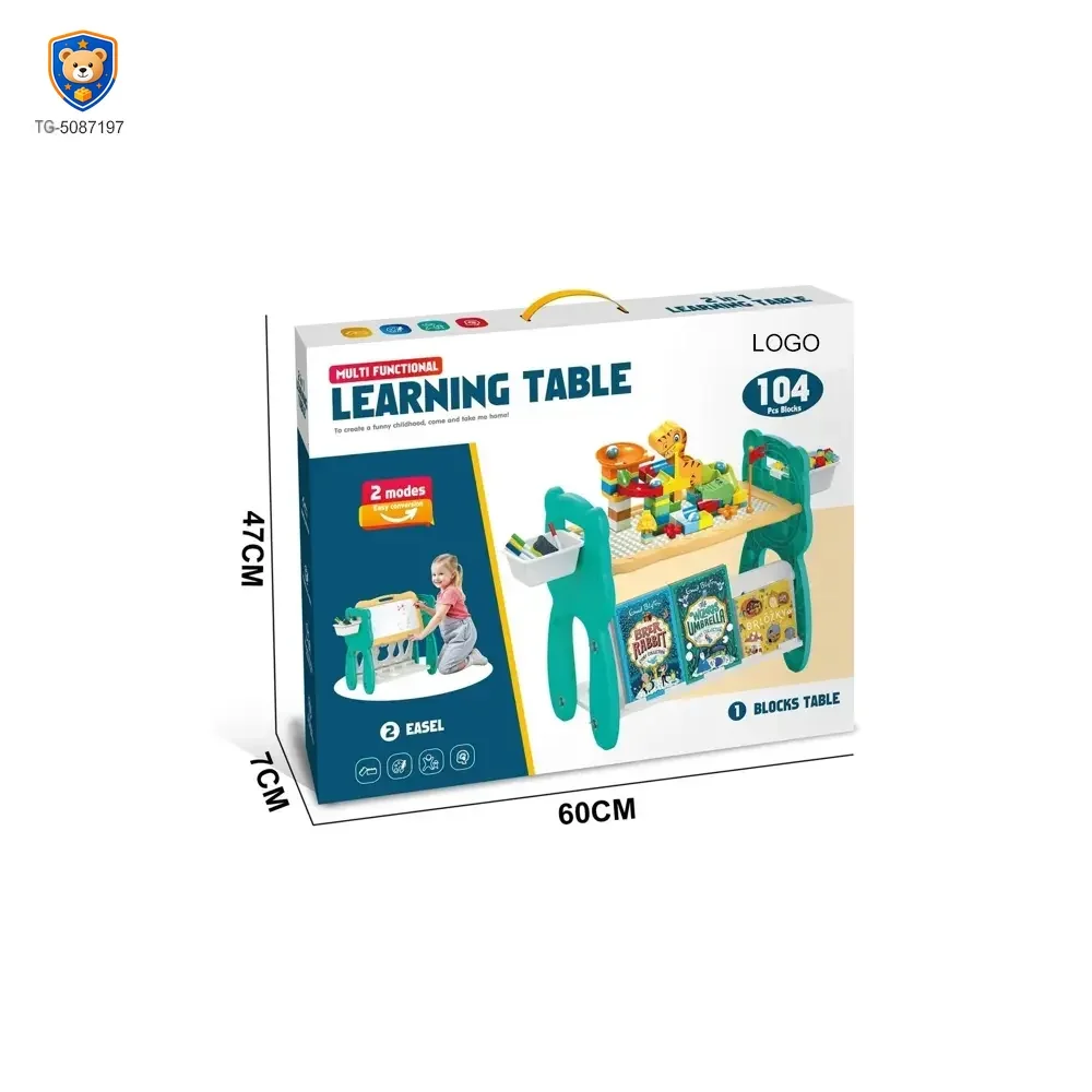 Multi-Functional Learning Table & Art Easel, Drawing Board & Building Blocks Set Toy- Educational Toys Factory Supply — product view 6