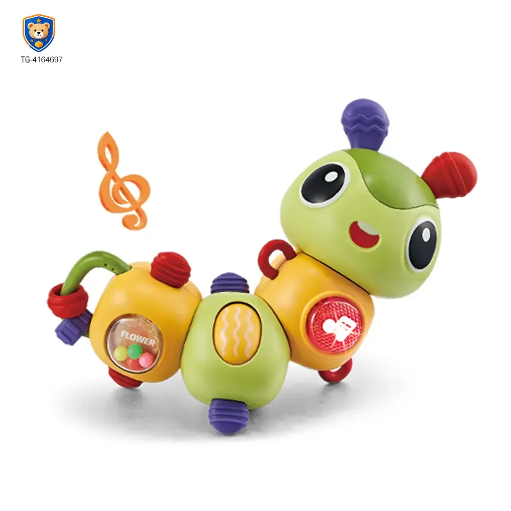 Electric Caterpillar Toy with Music, Sound, Lighting, and 360 Degree Rotation — product view 2