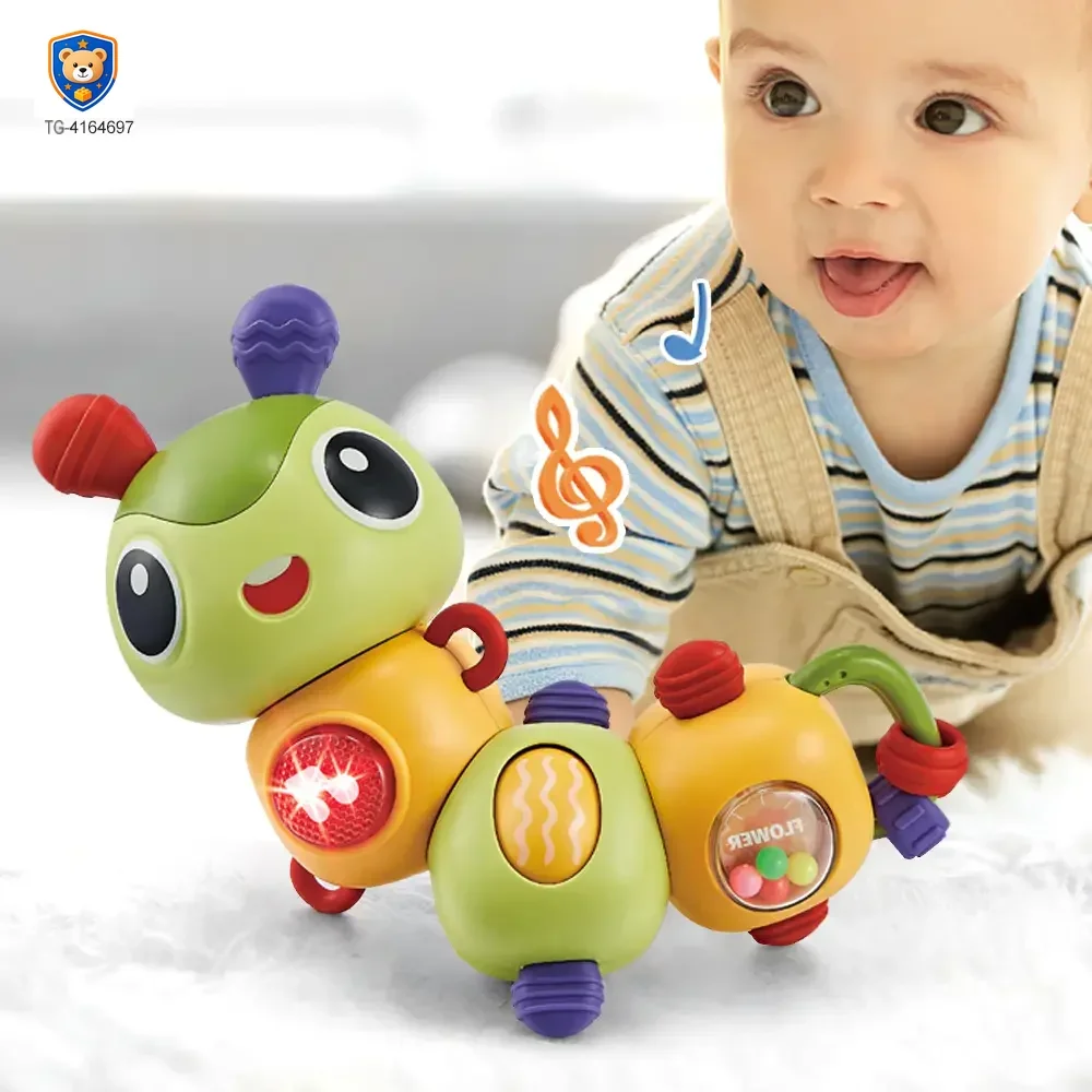 Electric Caterpillar Toy with Music, Sound, Lighting, and 360 Degree Rotation — product view 4