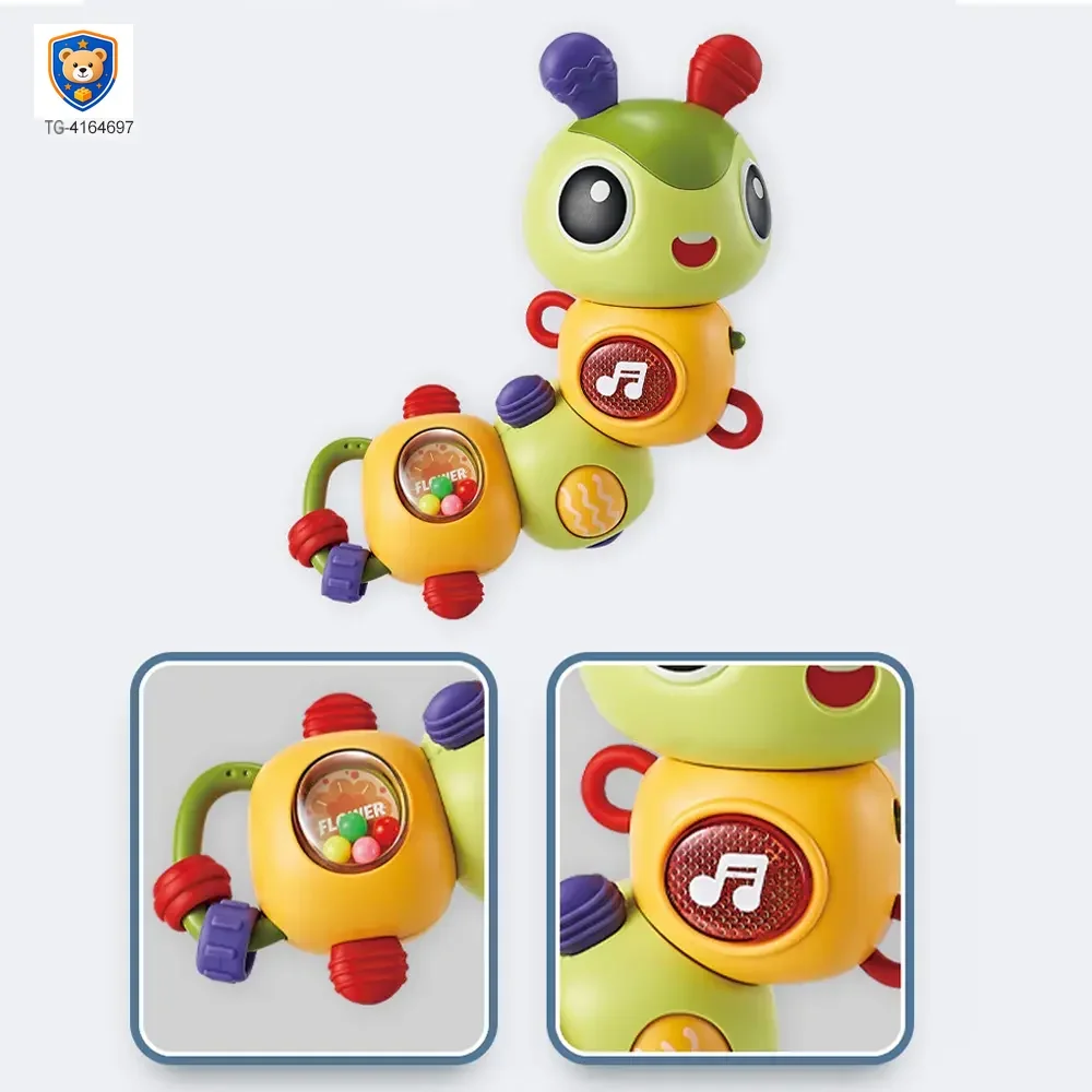 Electric Caterpillar Toy with Music, Sound, Lighting, and 360 Degree Rotation — product view 7