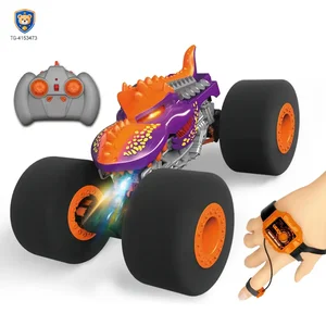 Gesture RC Dinosaur Car Toys,1:16 Dinosaur Monster Truck RC Stunt Car with Music Light Spray Mist