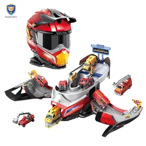 2-in-1 Helmet Transforms Racer Track Set