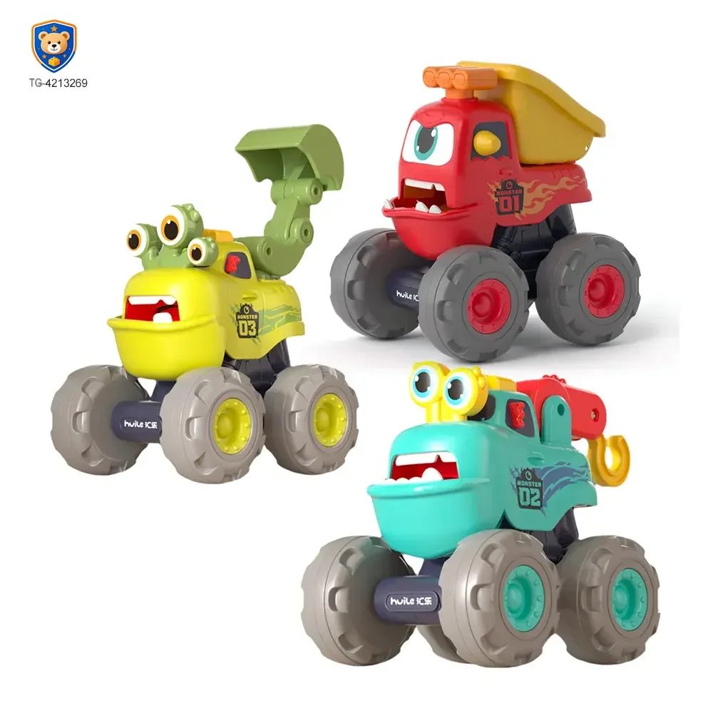 Pull Back Monster Car Toy, Fun Monster Construction Truck — product view 1