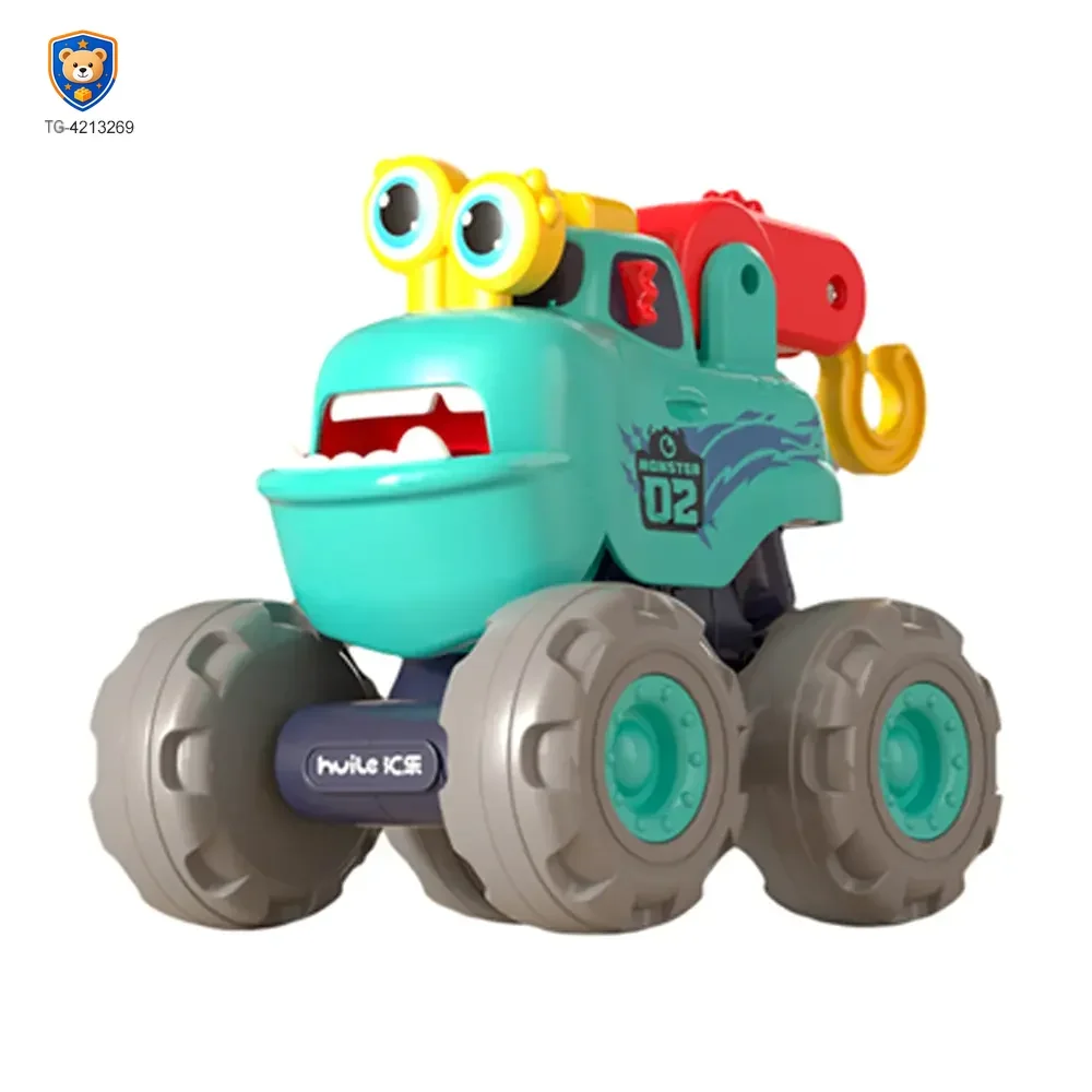 Pull Back Monster Car Toy, Fun Monster Construction Truck — product view 13