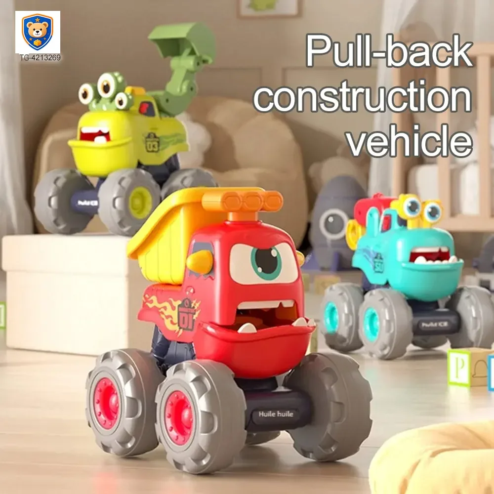 Pull Back Monster Car Toy, Fun Monster Construction Truck — product view 3