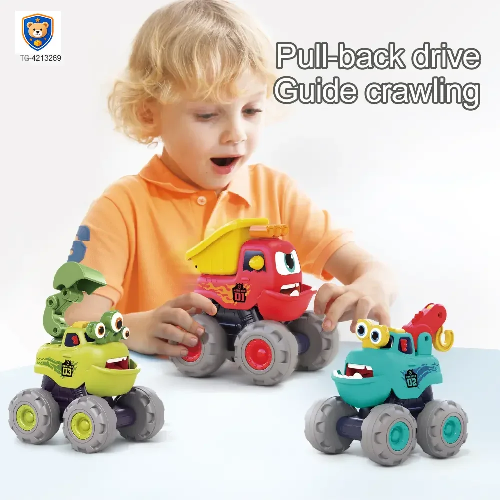 Pull Back Monster Car Toy, Fun Monster Construction Truck — product view 4