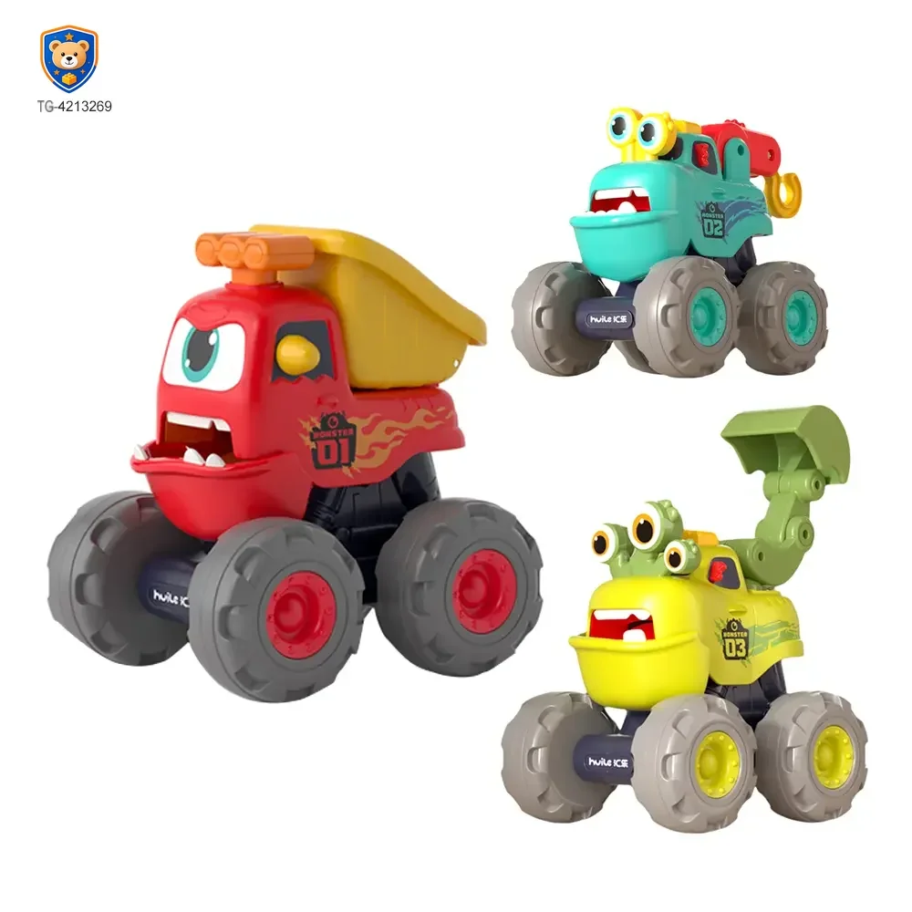 Pull Back Monster Car Toy, Fun Monster Construction Truck — product view 8